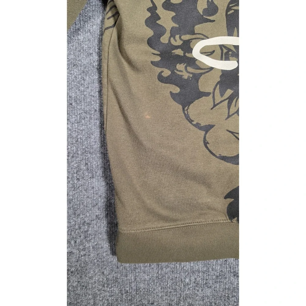 Ed Hardy Hoodie + Nike Air Jordan 1 Low Olive Sz 9.5 Outfit Bundle